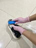 丁晴一次性手套食品級丁腈材質(zhì)加長(cháng)加厚防粘防水防油家務(wù)清潔手套 9寸粉色丁腈手套  [1包/100只] L 曬單實(shí)拍圖