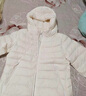 坦博爾【店鋪推薦】羽絨服女連帽輕薄短款修身輕便冬季外套TBF310218D 淺云白 S (160) 曬單實(shí)拍圖