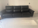 顧家家居（KUKA）零靠墻現代簡(jiǎn)約電動(dòng)功能皮沙發(fā)客廳6196【魅影黑】三人位2電動(dòng) 曬單實(shí)拍圖