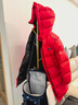 保姆鵝 兒童羽絨服長(cháng)款巨厚高充絨防風(fēng)保暖中大童寶寶冬裝外套[NM2537] 中國紅 150 曬單實(shí)拍圖