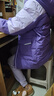 鴻星爾克（ERKE）童裝男女童冬季保暖外套兒童中大童中長(cháng)款羽絨服凝夜紫160 曬單實(shí)拍圖