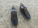 卡帝樂(lè )鱷魚(yú)（CARTELO）鞋子男鞋秋冬季2025潮流休閑鞋男英倫皮鞋男士軟底板鞋 黑色 42 曬單實(shí)拍圖
