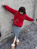 一寸相思2026秋季新款爆款馬年衣服加絨加厚紅色圓領(lǐng)衛衣女本命年紅色上衣 紅色-馬到成功 【春秋款】 XL 【150-170斤】 曬單實(shí)拍圖