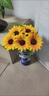 立始向日葵仿真太陽(yáng)花束室外裝飾擺件餐桌室內拍照假花干花塑料客廳 仿真向日葵【 花朵直徑約10厘米】 10支裝【45cm】 曬單實(shí)拍圖