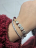 足銀999平安喜樂(lè )手工編制紅繩手鏈本命年男女情侶款紅繩寶寶手串 足銀999平安喜樂(lè )【酒紅色繩】 成人女款【可調節】 曬單實(shí)拍圖