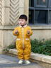 英氏（YEEHOO）【商場(chǎng)同款】嬰兒衣服秋冬白鴨絨連體羽絨服保暖連體衣新款超韌絨 復古中黃【85%白鴨絨】 90 cm-充絨量43g-建議1-2歲 曬單實(shí)拍圖