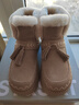 星期六（St&Sat）真皮保暖雪地靴厚底加絨棉靴休閑鞋女鞋 SSD411AP9Z 米色 37 曬單實(shí)拍圖