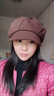 JIOESC帽子女秋冬時(shí)尚洋氣顯臉小2026新款女士冬季八角帽高級感貝雷帽 咖啡色 均碼55-60cm 曬單實(shí)拍圖