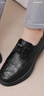 百思圖秋季新款商場(chǎng)同款牛皮休閑皮鞋商務(wù)正裝男皮鞋ESW21CM5 黑色 42 曬單實(shí)拍圖