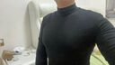 恒源祥高檔品牌男裝半高領(lǐng)男士打底衫黑色緊身內搭長(cháng)袖t恤純棉大碼保暖 黑色 L 120斤左右穿 曬單實(shí)拍圖