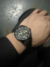 冠琴（GUANQIN）手表男士機械表雕花系列全自動(dòng)鏤空夜光防水商務(wù)瑞士品質(zhì)國潮腕表 鋼帶全黑黑面 曬單實(shí)拍圖