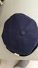 馬登工裝雅痞瓜皮帽地主帽復古無(wú)沿無(wú)檐水手帽冷帽子男秋季 藍色(帽圍56~62cm可調節)磨毛版 曬單實(shí)拍圖