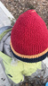 Kocotreekk樹(shù)兒童帽子軟糯保暖寶寶毛線(xiàn)帽防風(fēng)男女童撞色親子丹霞紅M 曬單實(shí)拍圖