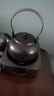 唯古陶瓷燒水壺黑陶煮茶壺提梁養生壺大號單個(gè)家用電陶爐碳爐明火戶(hù)外 銀黑玉珠壺（1100ml）+電陶爐 曬單實(shí)拍圖