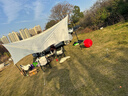 探險者（TAN XIAN ZHE）天幕帳篷露營(yíng)天幕戶(hù)外8-10人露營(yíng)裝備全套防曬蝶形防雨防風(fēng)遮陽(yáng)棚 16㎡霜奶白銀膠天幕【6-10人】 曬單實(shí)拍圖