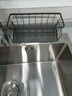 百年正和廚房置物架水槽抹布瀝水架臺面壁掛收納架洗碗海綿瀝水籃 曬單實(shí)拍圖