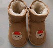 巴拉巴拉童鞋兒童雪地靴男女童短靴加厚加絨棉靴冬靴子防滑 愛(ài)心小熊 淺土黃 29 (腳長(cháng)17.8-18.2/內長(cháng)19) 曬單實(shí)拍圖
