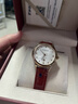 羅西尼（ROSSINI）手表女款 女士手表送女友時(shí)尚日歷石英表白盤(pán)紅皮帶516734 曬單實(shí)拍圖