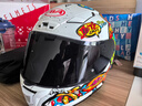 AVA鈦閃電FG摩托車(chē)頭盔玻璃鋼男女四季防霧機車(chē)賽車(chē)大尾翼全盔冬季 熱度高-涂鴉-ECE和3C認證【拍1發(fā)3】 2XL碼【適合頭圍62-63cm】 曬單實(shí)拍圖