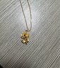 周六福黃18K金項鏈玫瑰花彩金項鏈生日禮物女C0614756 40+5cm新年禮物 曬單實(shí)拍圖