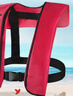 投志 紅色自動(dòng)充氣救生衣 戶(hù)外便攜應急救生圈防溺水大浮力自動(dòng)款【京倉速達】 曬單實(shí)拍圖
