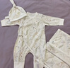 Aengbay昂貝【孕媽有禮】春裝新生嬰兒衣服純棉初生和尚服哈衣寶寶連體衣 莫奈時(shí)光 66cm 曬單實(shí)拍圖