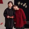 乖妮貓女童冬裝加厚外套女大童紅色毛呢大衣冬季兒童洋氣雙面穿呢大衣冬 圖片色 160 碼 曬單實(shí)拍圖