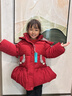 瑪米瑪卡（MOMOCO）兒童棉服外套新年服冬季棉衣棉襖韓版休閑童裝 828紅色   130    曬單實(shí)拍圖