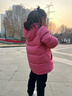 左西童裝兒童羽絨服2025新款女童冬季保暖抗寒白鴨絨連帽面包服冬 粉色【高充絨抗菌絨】 無(wú)LOGO 150 【常規款153g丨中長(cháng)款178g】 曬單實(shí)拍圖