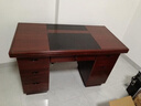 信京 辦公桌電腦桌辦公室老板桌家用經(jīng)典油漆電腦桌1.2米（紅棕色） 曬單實(shí)拍圖