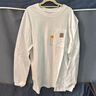 Carhartt卡哈特卡哈Carhart秋冬新款每個(gè)印花衛衣男女休閑寬松圓領(lǐng)情侶百搭長(cháng)袖 口袋白色 S （90-125斤） 曬單實(shí)拍圖