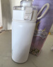 隆屋保溫杯女高顏值水杯帶茶隔大容量可愛(ài)隨手杯316不銹鋼泡茶杯子 白色小帕-550ML貼紙+3D貼 曬單實(shí)拍圖