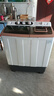 榮事達（Royalstar）半自動(dòng)雙桶洗衣機家用雙桶雙缸強力洗滌塑桶不銹鋼桶家電大型商用 13公斤 雙缸 【純銅電機不銹鋼內桶】塑料蓋板 曬單實(shí)拍圖