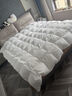 波蘭進(jìn)口羽絨被98白鵝絨冬被空調被四季被子被二合一子母雙人被芯 象牙白【120支防螨防鉆絨面料】 200cm*230cm 四季被【5斤】 【冬季適用】 曬單實(shí)拍圖