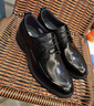海瀾之家HLA皮鞋男士經(jīng)典正裝商務(wù)尖頭結婚德比鞋HAAPXM3DBA188 黑色42 曬單實(shí)拍圖