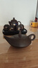原礦紫砂茶具套裝變色龍鳳泡茶壺功夫茶杯陶瓷家用茶具一整套禮盒 紫砂-喜鵲龍蛋壺四杯+黑四方盤(pán) 曬單實(shí)拍圖