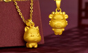 中國黃金（CHINA GOLD）黃金吊墜十二生肖足金本命年掛墜送媽媽節日禮物 生肖鼠（約1.2g） 曬單實(shí)拍圖