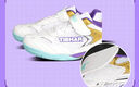 挺拔（TIBHAR）兒童乒乓球鞋男童女孩防滑透氣訓練乒乓球運動(dòng)鞋01921白/紫36 曬單實(shí)拍圖