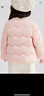 笛莎（DEESHA）童裝女童羽絨服2025冬季新款兒童愛(ài)心裝飾輕薄羽絨服小女孩外套 蜜桃粉 110 【充絨量：44g】 曬單實(shí)拍圖