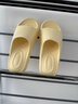 名創(chuàng  )優(yōu)品（MINISO）小云盾回彈拖eva抗菌拖鞋女夏季室內家居防臭浴室洗澡防滑拖鞋男 舒芙蕾黃【AG+抗菌】 抑菌率＞99% 37-38 曬單實(shí)拍圖