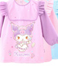 Hello Kitty兒童中長(cháng)款罩衣女童反穿衣美術(shù)吃飯畫(huà)畫(huà)衣小學(xué)生罩衫女孩圍裙卡通 庫洛米紫色  4137中長(cháng)款 L碼/建議身高120-135cm 曬單實(shí)拍圖