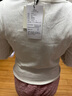 Calvin KleinJeans春秋女士休閑簡(jiǎn)約ck字母辣妹正肩羅紋打底衫長(cháng)袖T恤上衣 101-象牙白 M 曬單實(shí)拍圖