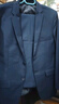 羅蒙（ROMON）西服套裝男士小西裝外套職業(yè)正裝修身休閑伴郎服 藏青色2XL 曬單實(shí)拍圖