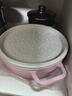 京東京造 湯鍋 陶瓷輕琺瑯微壓燉煮粥面鍋電磁爐灶喬遷禮物 26cm漸變粉 曬單實(shí)拍圖