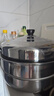 加厚不銹鋼雙層蒸鍋家用二三層鍋大號湯鍋蒸饃蒸魚(yú)鍋電磁爐通用 32cm【雙層蒸鍋】防燙手柄-加厚品質(zhì)款 32cm 曬單實(shí)拍圖