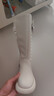 芭比童鞋兒童靴子女童秋冬長(cháng)靴中大童騎士靴百搭高筒靴加絨DA5251白33 曬單實(shí)拍圖