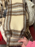 皮爾卡丹（pierre cardin）內膽呢子大衣女2025新款冬季英倫風(fēng)復古格子毛呢外套女小個(gè)子 格紋升級 加厚 S 95-110斤 曬單實(shí)拍圖