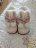 泰蘭尼斯女童學(xué)步鞋冬季新款小瑪麗加絨皮女寶寶防滑甜美兒童靴子 白/粉 23 內長(cháng)15.0適合腳長(cháng)13.3~13.7 曬單實(shí)拍圖