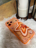素洛適用新款蘋(píng)果17promax手機殼Air小清新油畫(huà)星星iPhone16pro創(chuàng  )意簡(jiǎn)約多巴胺15大視窗女12硅膠保護套 橙-油畫(huà)星星橙 iPhone 17 Pro Max 曬單實(shí)拍圖