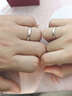 夢(mèng)金園女神節禮物鉑金戒指PT950情侶對戒指環(huán)星語(yǔ)戒指可調節送女友 曬單實(shí)拍圖